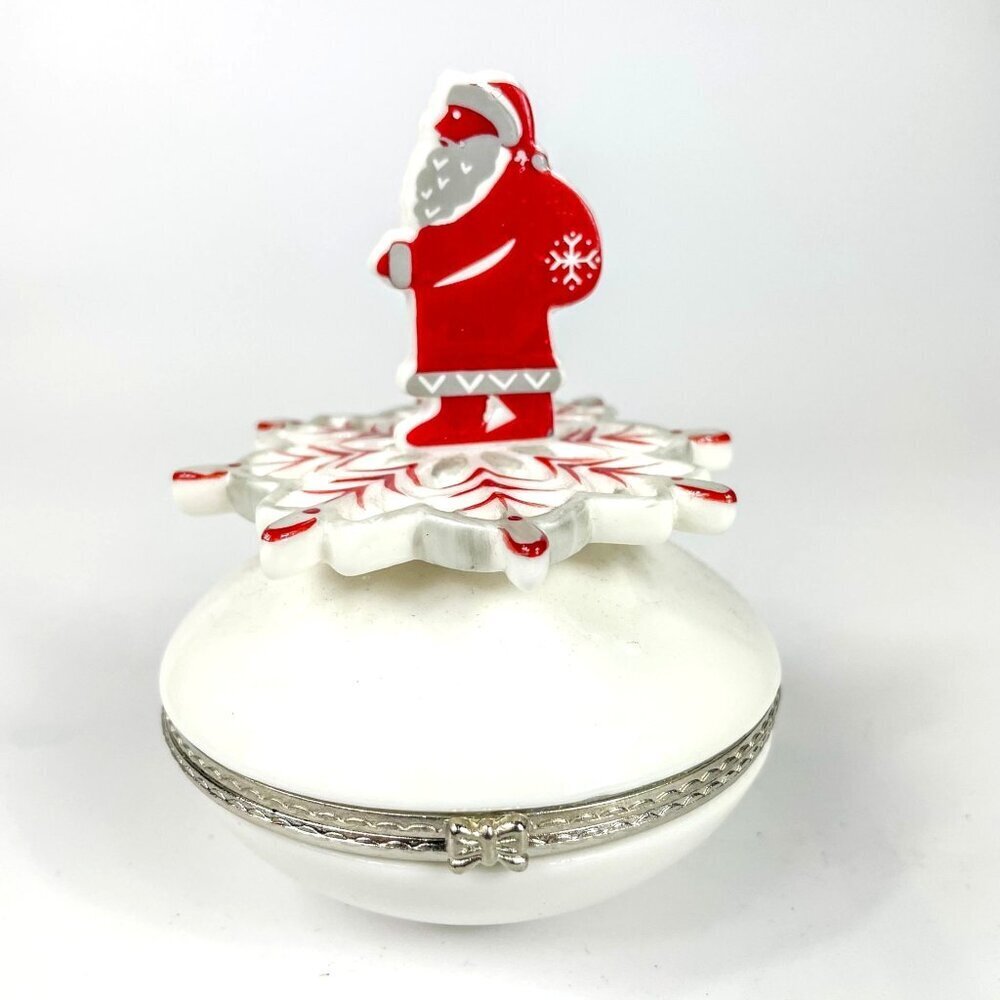 Villeroy and Boch Red Santa Snowflake Trinket Box